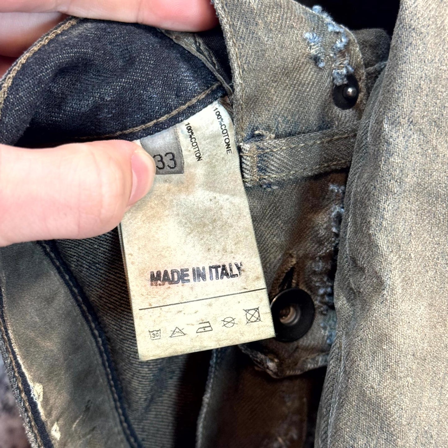 FW07 Rick Owens Dark Dust Berlin Cut Denim