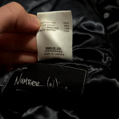 AW04 Number (N)ine Black Tribal Camo Bondage Bomber Jacket