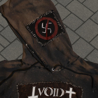 Thrashed Punk Patchwork Hoodie
