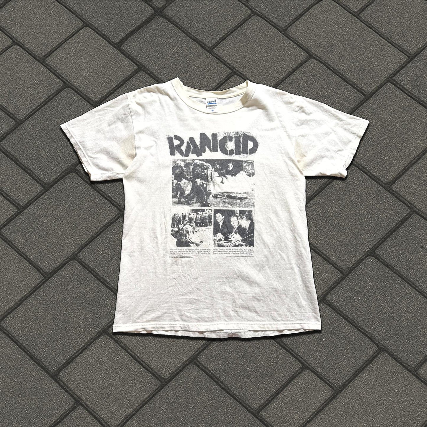 2004 Rancid Newspaper Tee