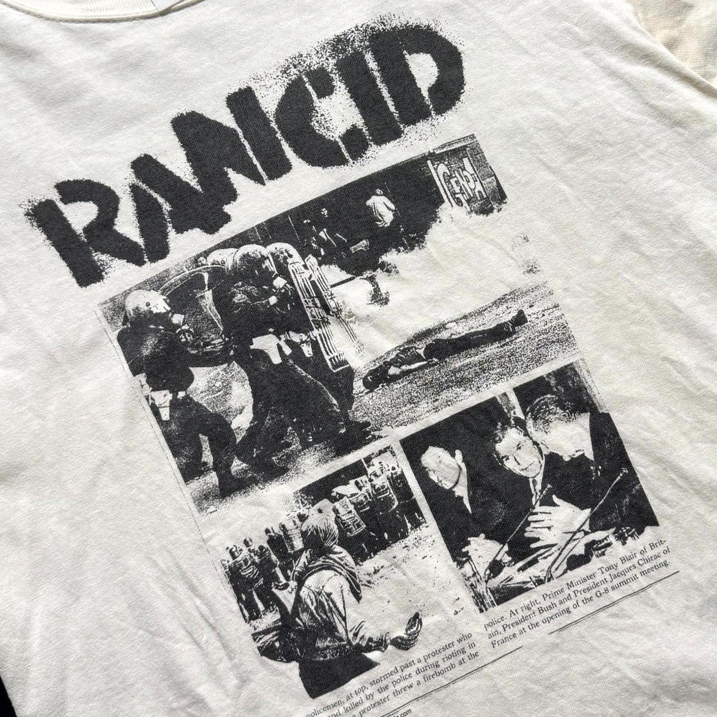 2004 Rancid Newspaper Tee