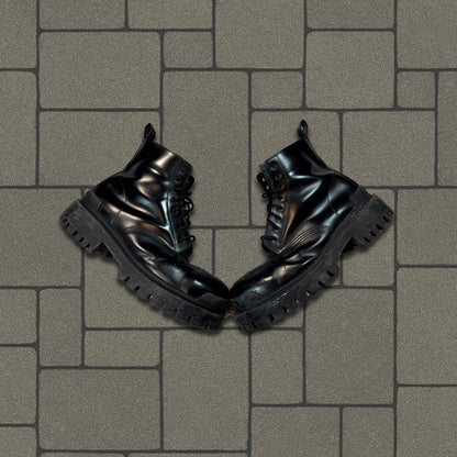 Balenciaga Black Leather Strike Boots