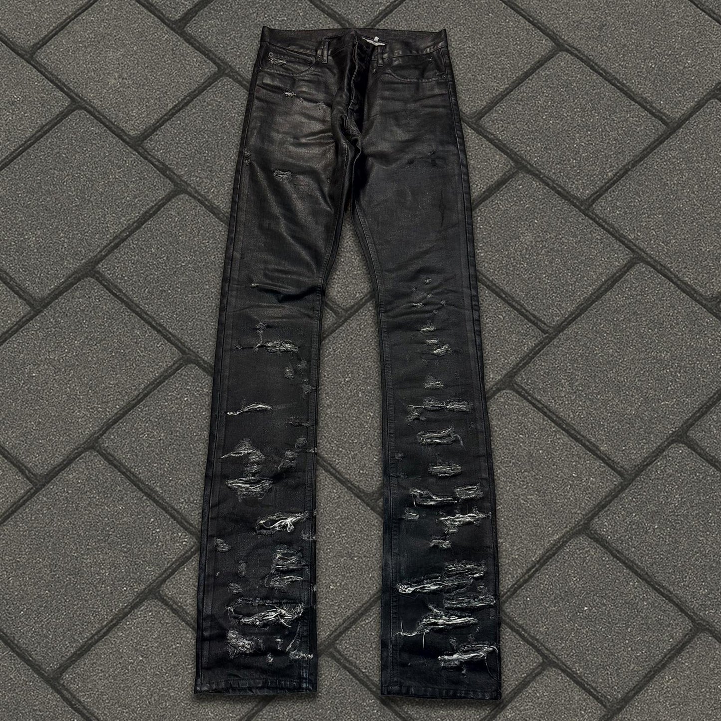 SS04 Dior Homme Waxed Strip Denim