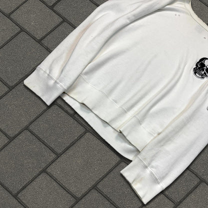 SS04 Number Nine White Double Skull Crewneck