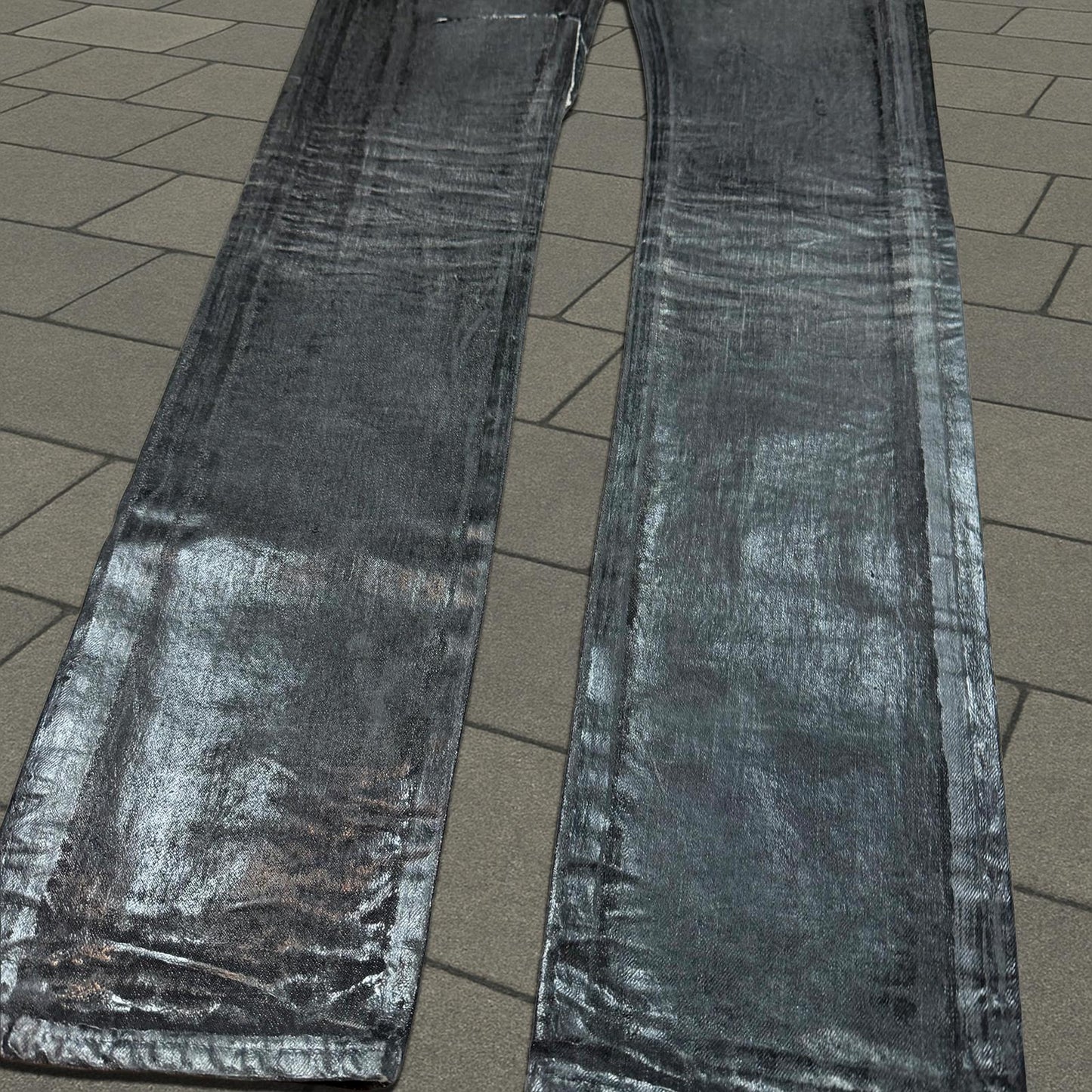 AW03 Dior Homme Black Luster Denim 