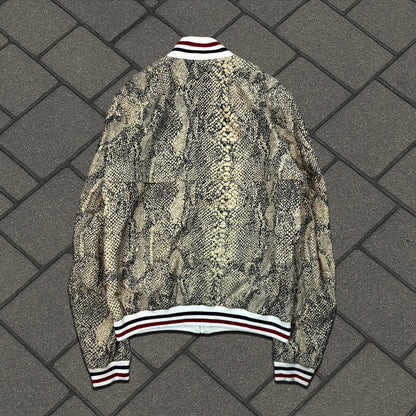 SS06 Dior Homme Python Print Silk Bomber Jacket