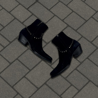 Saint Laurent Paris Black Studded Lukas Boot