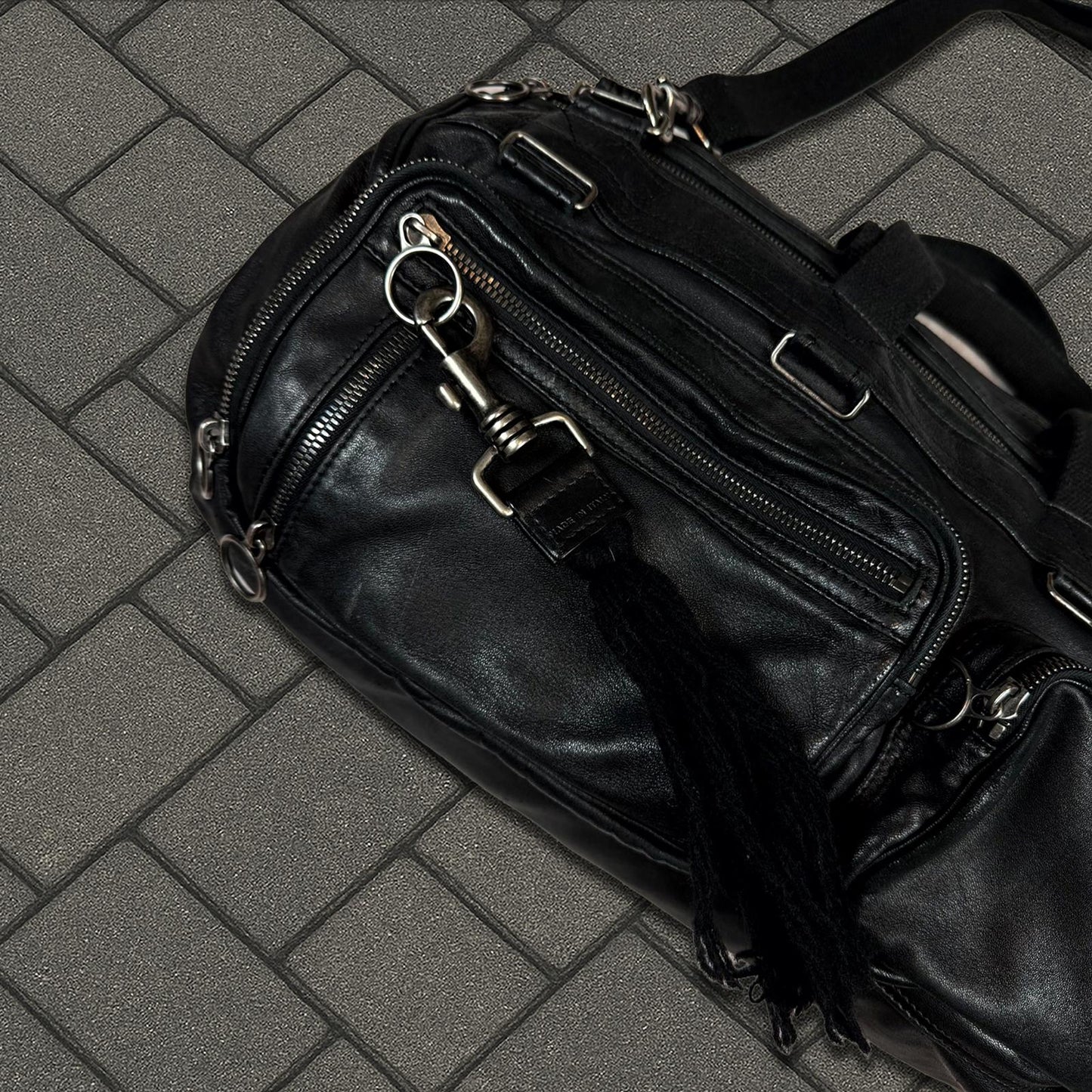 AW06 Dior Homme Leather Deville Duffel Bag