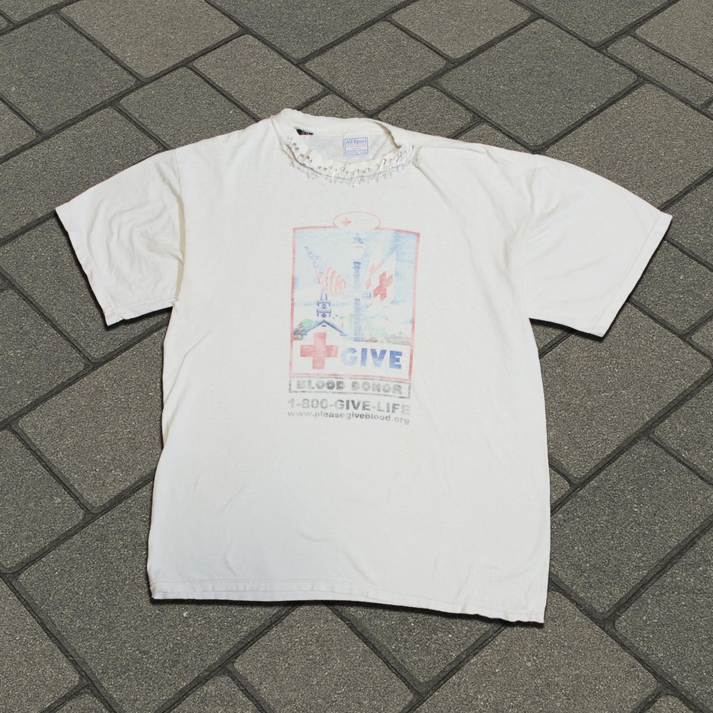 80’s Red Cross Blood Donor Thrashed Tee