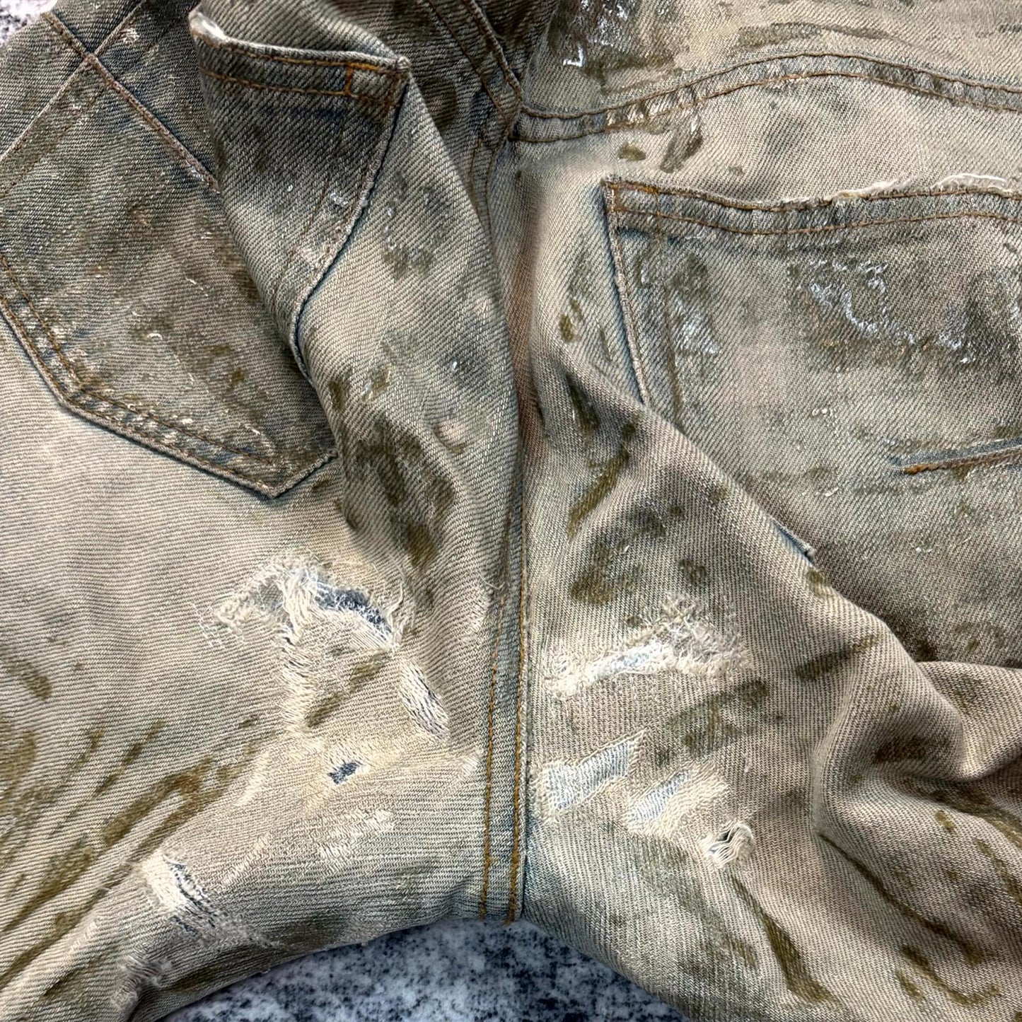 SS04 Dior Homme Waxed Bleu Clair Denim