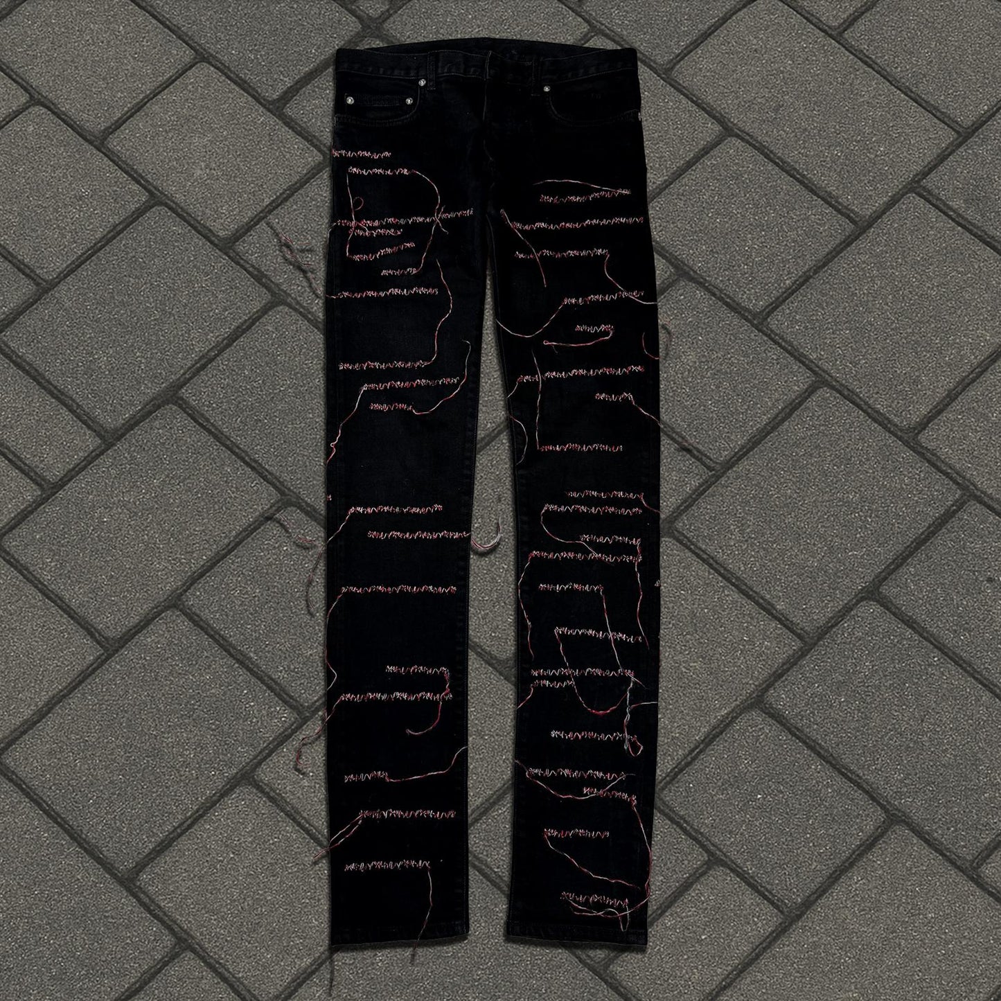 AW16 Dior Homme Red Stitch Denim
