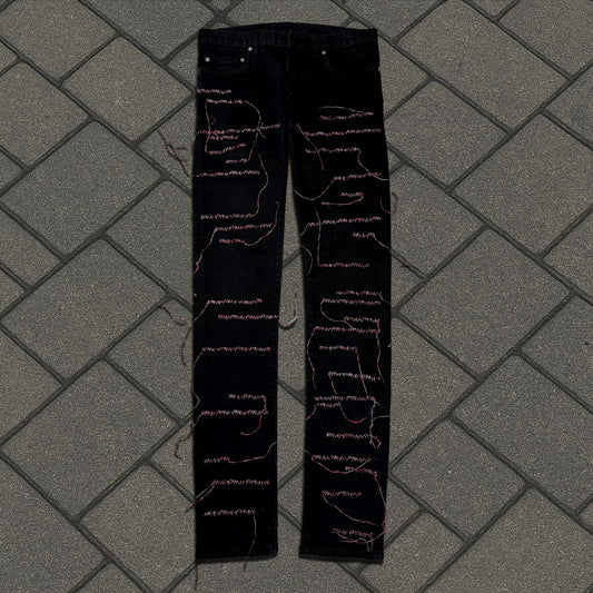 AW16 Dior Homme Red Stitch Denim