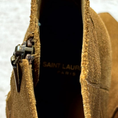 Saint Laurent Paris Brown Suede Lukas Boot