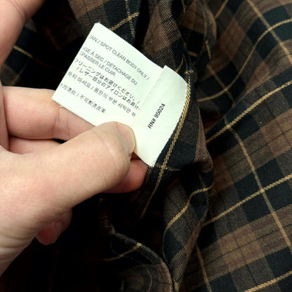 Chrome Hearts Brown Lamb Leather Cross Patch Flannel