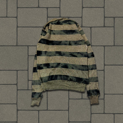 AW06 Junya Watanabe Glitter Safety Pin Striped Sweater
