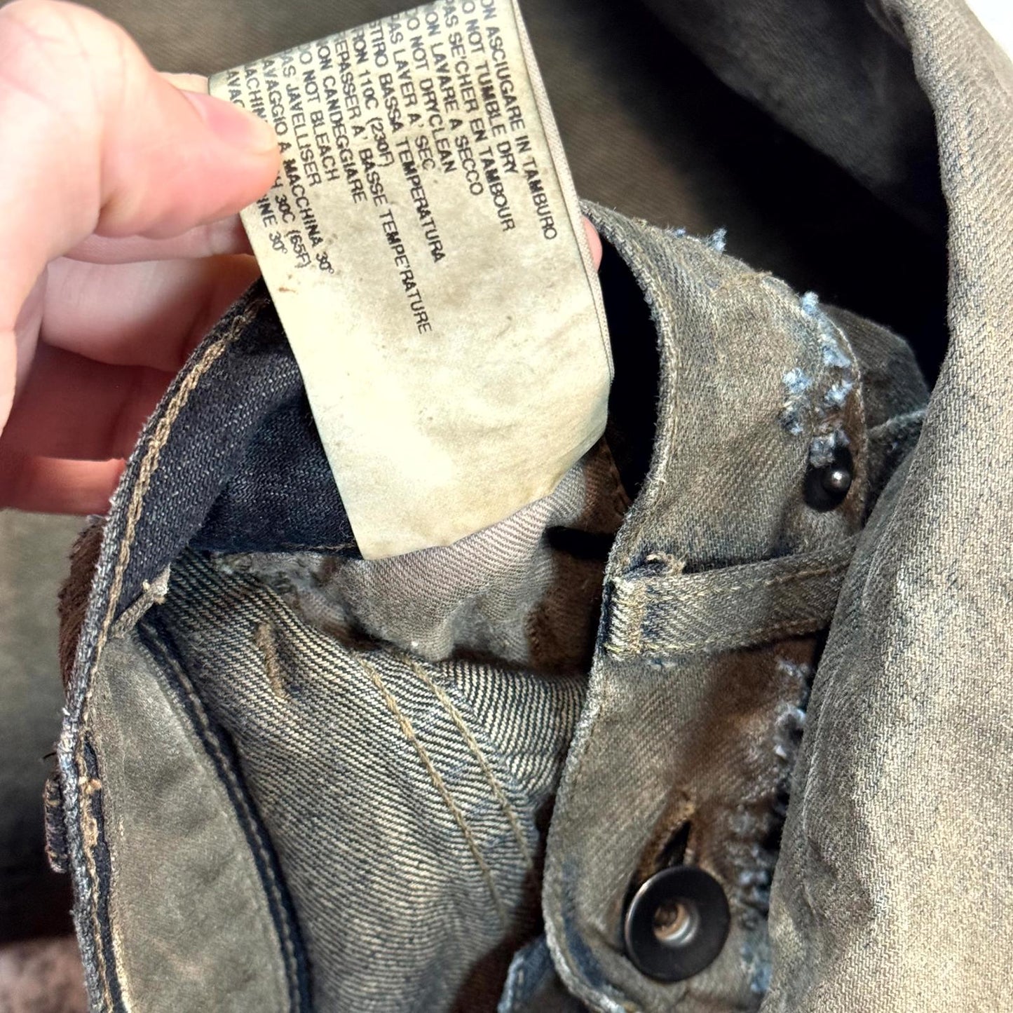 FW07 Rick Owens Dark Dust Berlin Cut Denim