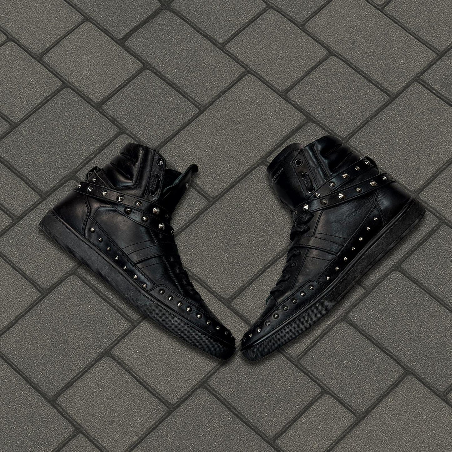 Saint Laurent Paris SL/08H Studded Strap Sneakers