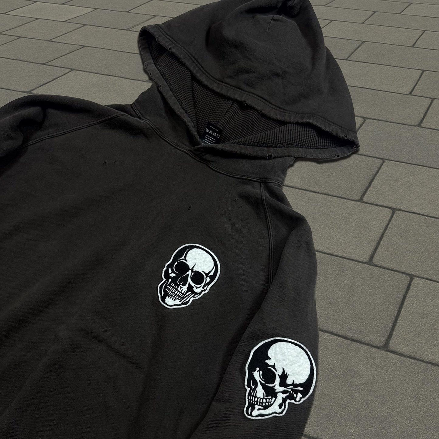 SS04 Number (N)ine Brown Double Skull Hoodie