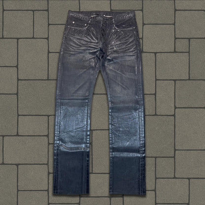 AW04 Dior Homme Black Luster Wax Denim