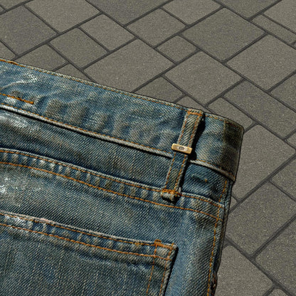 SS04 Dior Homme Bleu Clair Waxed Denim