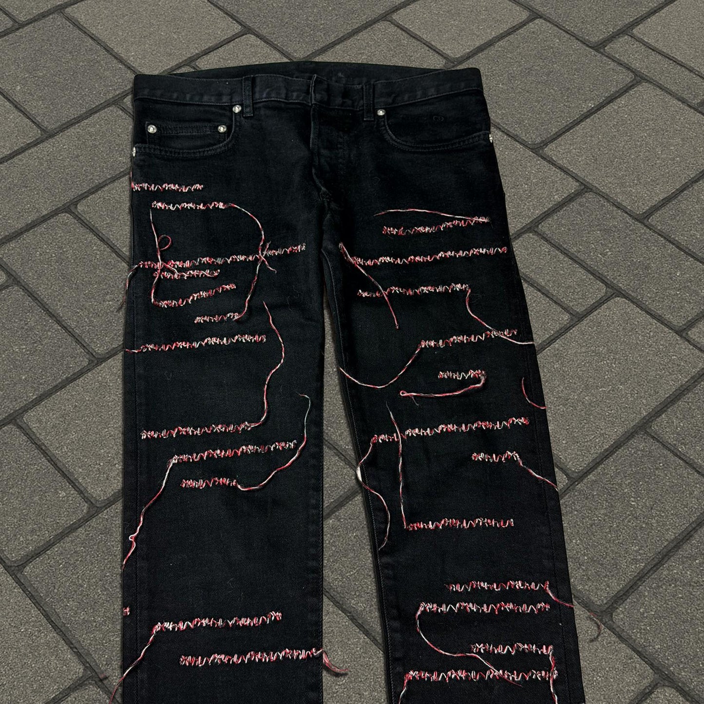 AW16 Dior Homme Red Stitch Denim