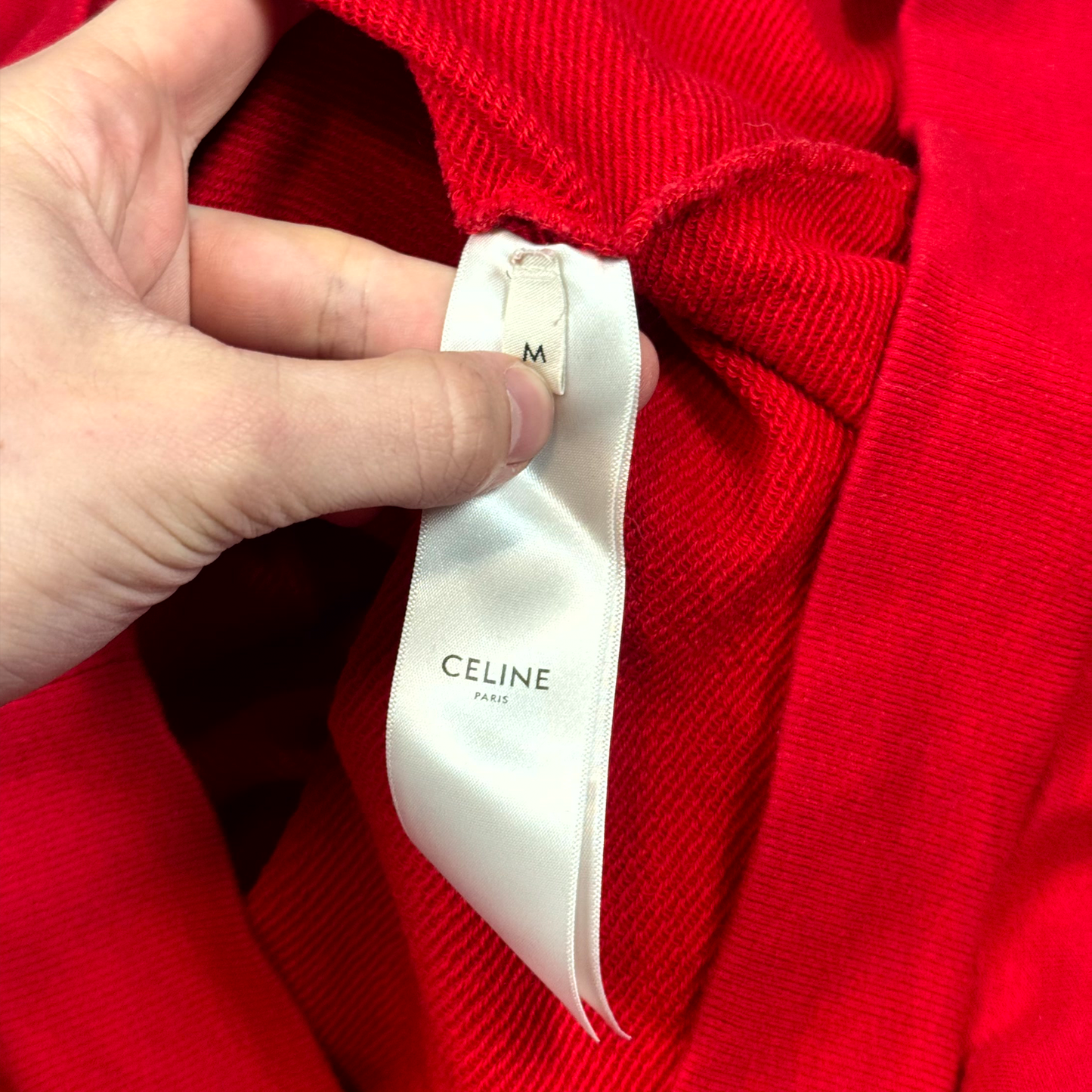 SS20 Celine My Own Worst Enemy Red Crewneck