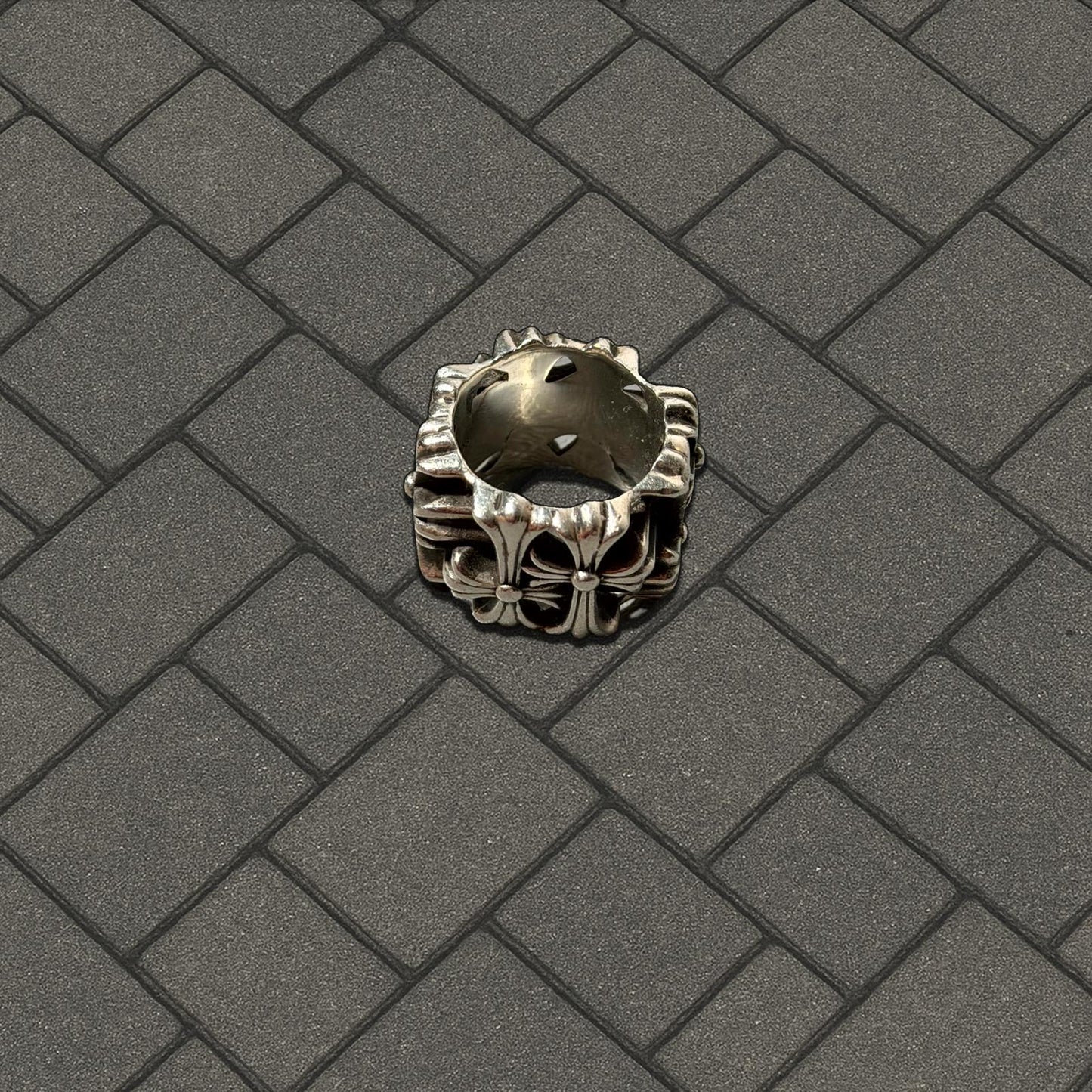 Chrome Hearts Square Cemetary Ring