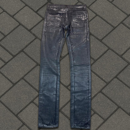 AW05 Dior Homme Black Waxed Denim