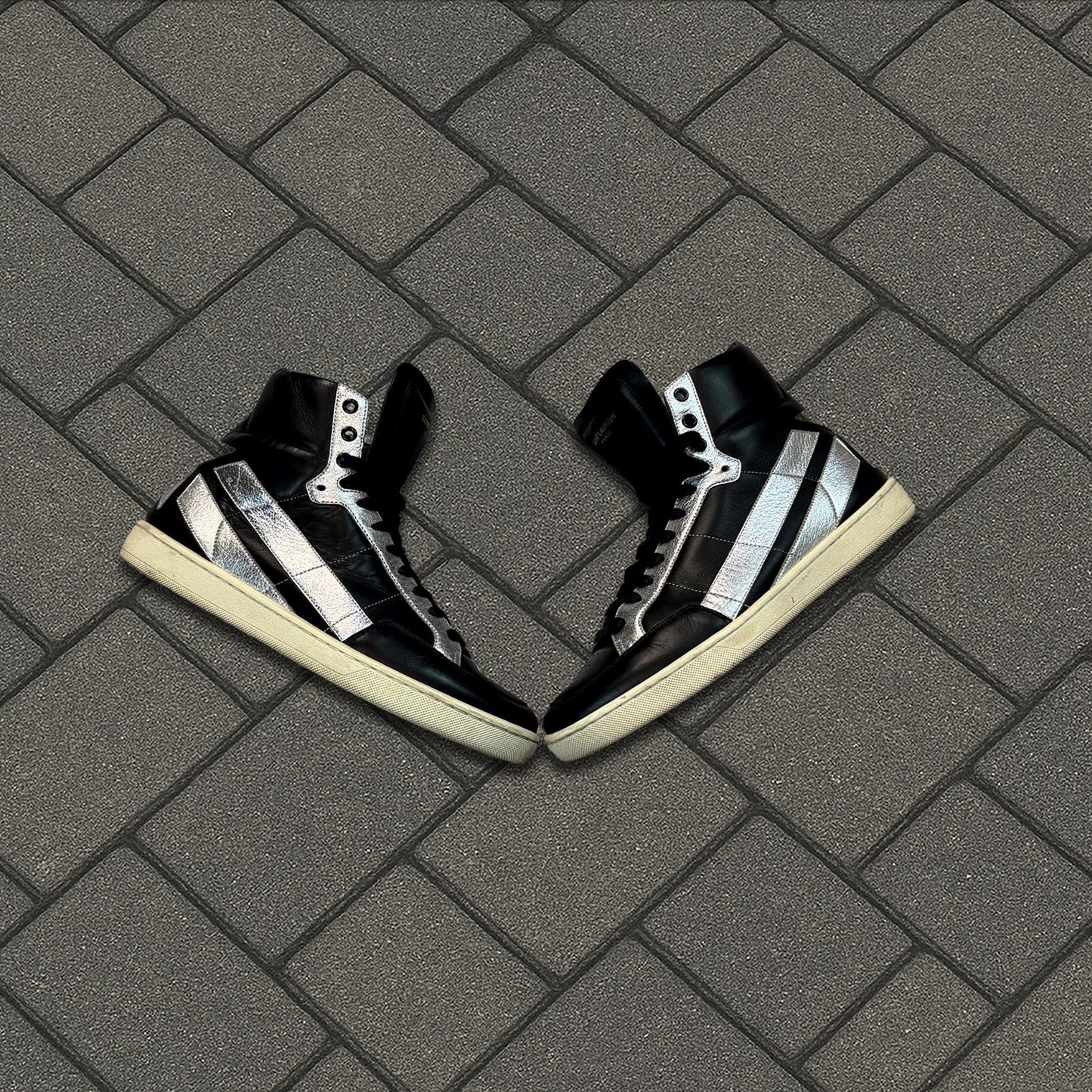 Saint Laurent Paris Silver Star Sneaker