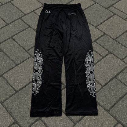 Chrome Hearts Black Mesh Floral Lounge Pants