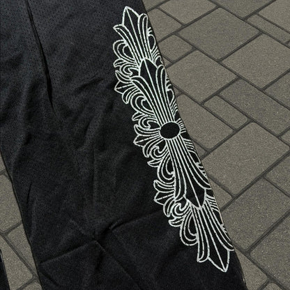 Chrome Hearts Black Mesh Floral Lounge Pants