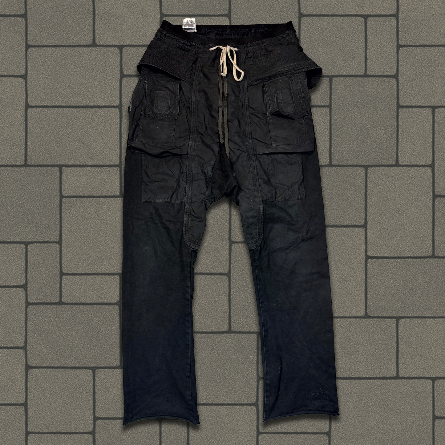FW12 Rick Owens Black Creatch Cargo Sweatpants