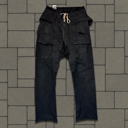 FW12 Rick Owens Black Creatch Cargo Sweatpants