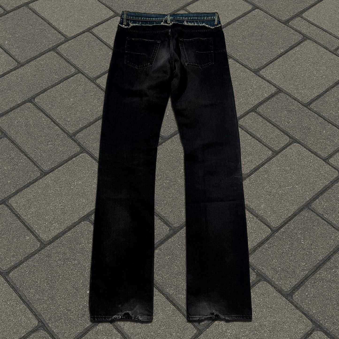 AW06 Dior Homme Black Cummerbund Denim