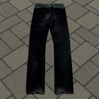 AW06 Dior Homme Black Cummerbund Denim