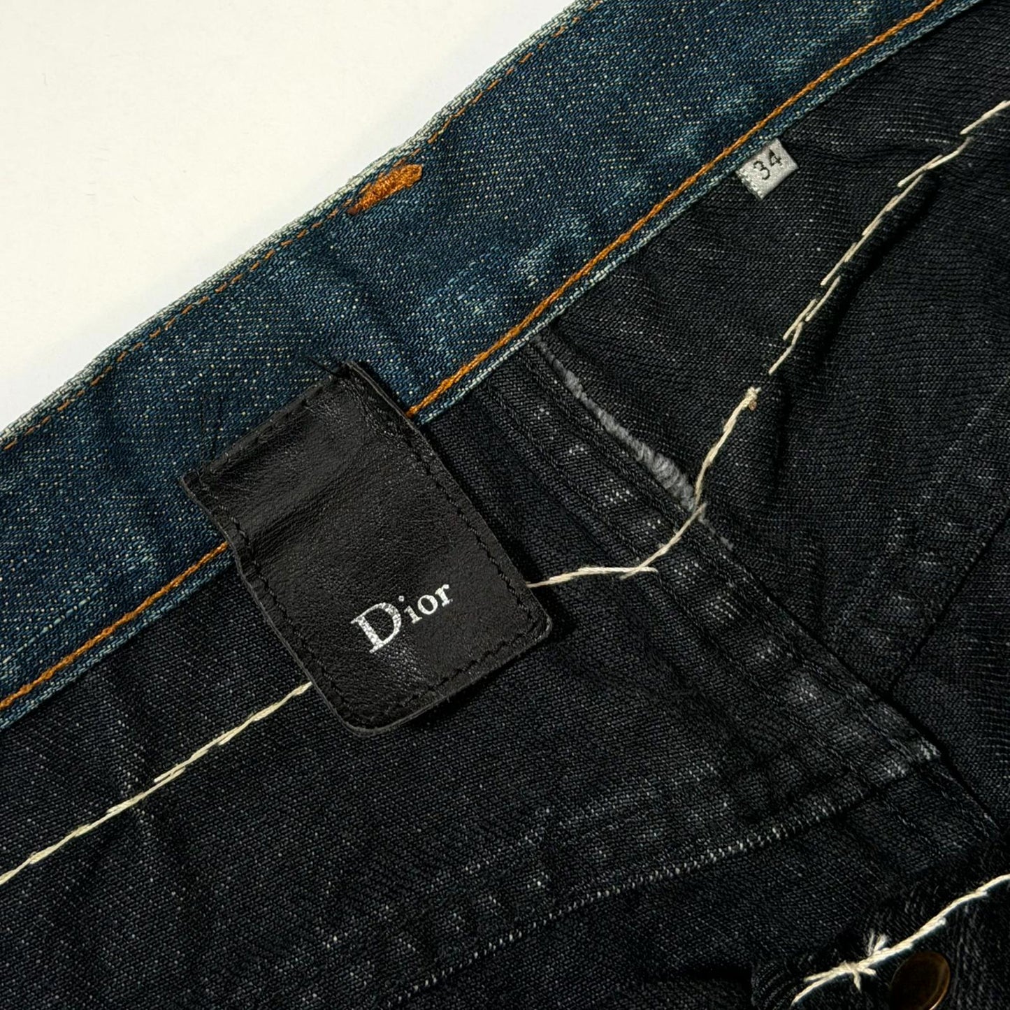 AW06 Dior Homme Black Cummerbund Denim