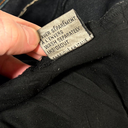 AW06 Dior Homme Black Cummerbund Denim