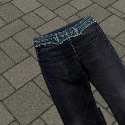 AW06 Dior Homme Black Cummerbund Denim