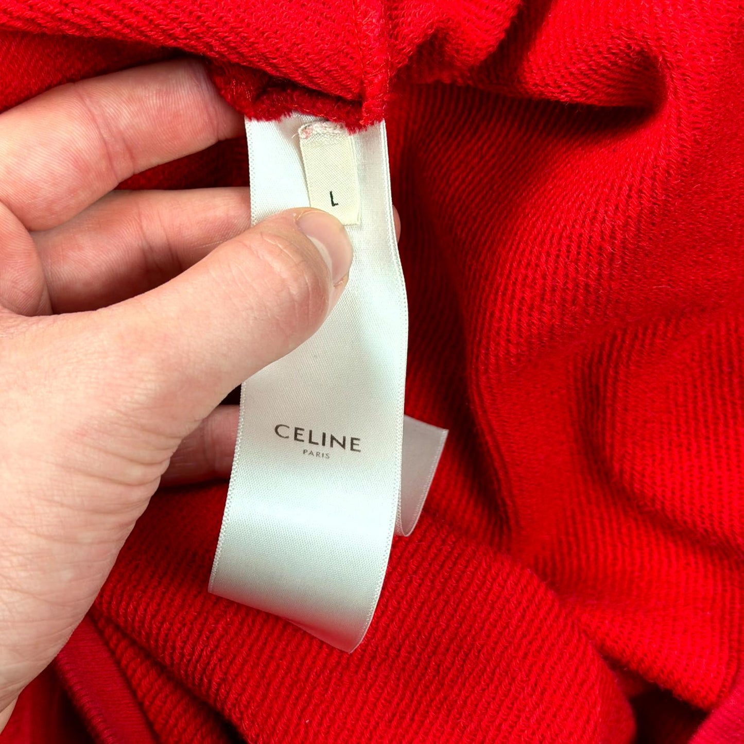 SS20 Celine Red My Own Worst Enemy Crewneck