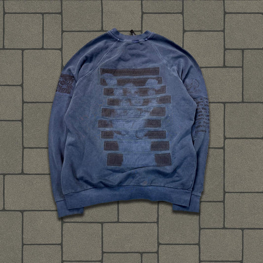 AW04 Raf Simons “Waves” Patches Crewneck