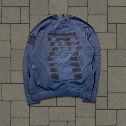 AW04 Raf Simons “Waves” Patches Crewneck