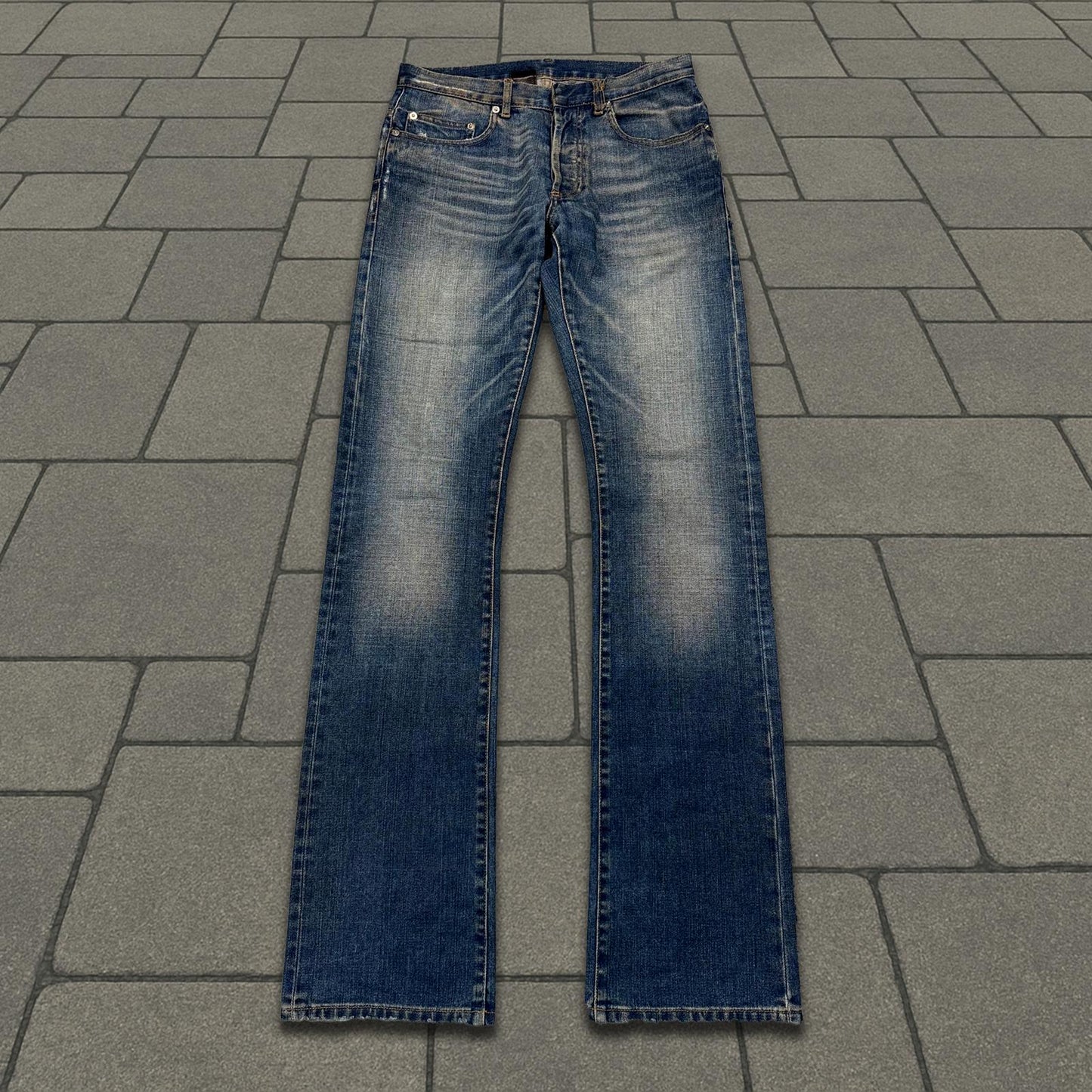 SS05 Dior Homme Rust Zipper Bootcut Denim