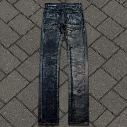 AW08 Dior Homme Black Waxed Luster Denim