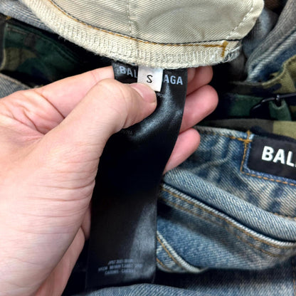 Balenciaga Camo Double Waisted Denim