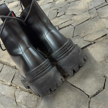 Balenciaga Calfskin Black Strike Boot