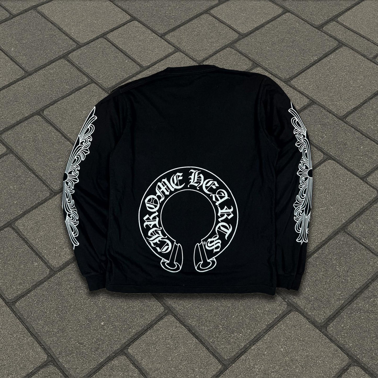 Chrome Hearts Horseshoe Floral Longsleeve Shirt
