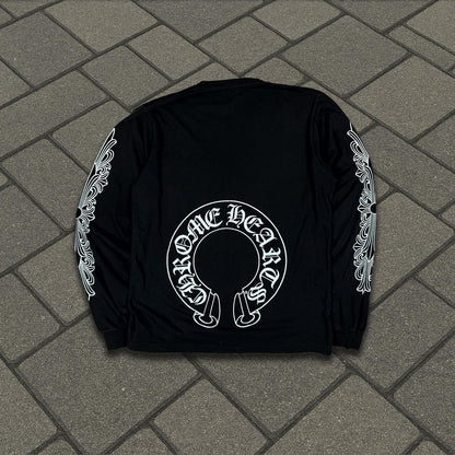 Chrome Hearts Horseshoe Floral Longsleeve Shirt