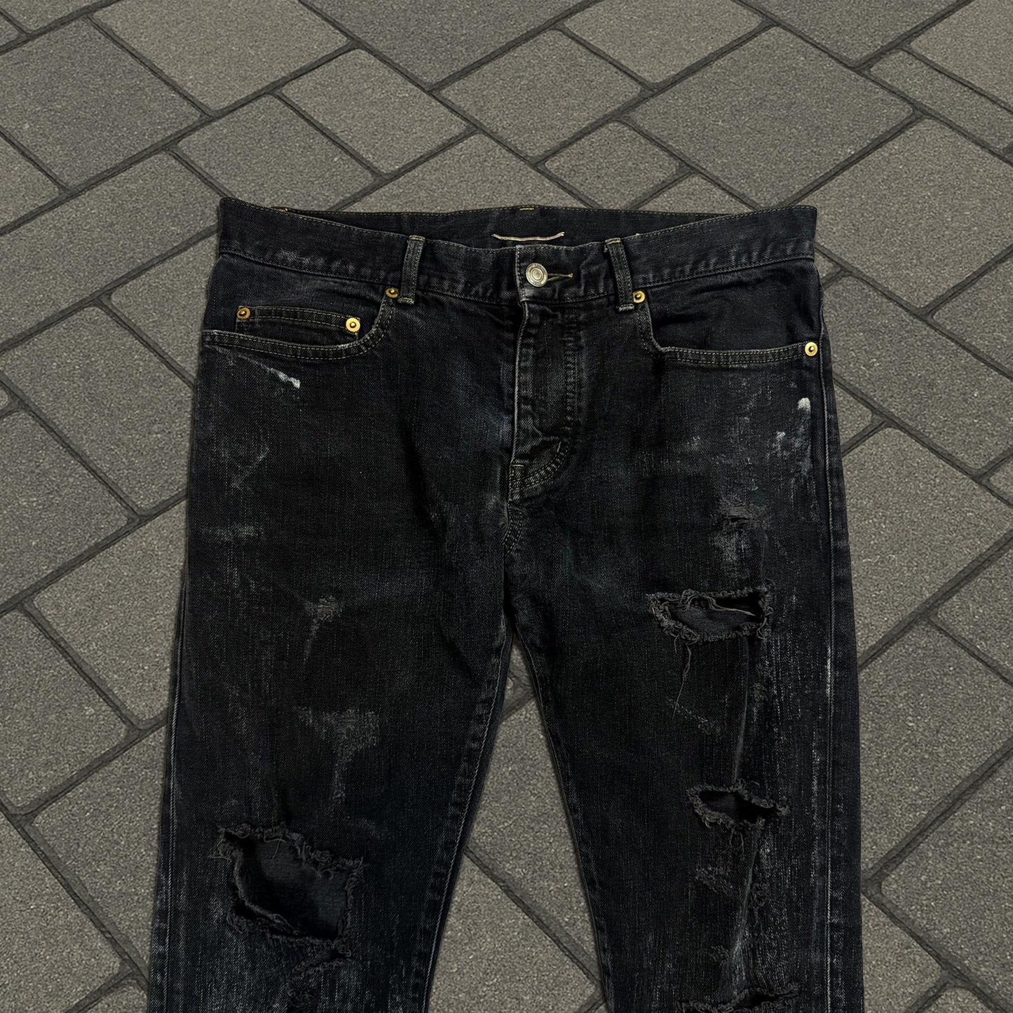 FW13 Saint Laurent Paris Oil Crash D02 Denim