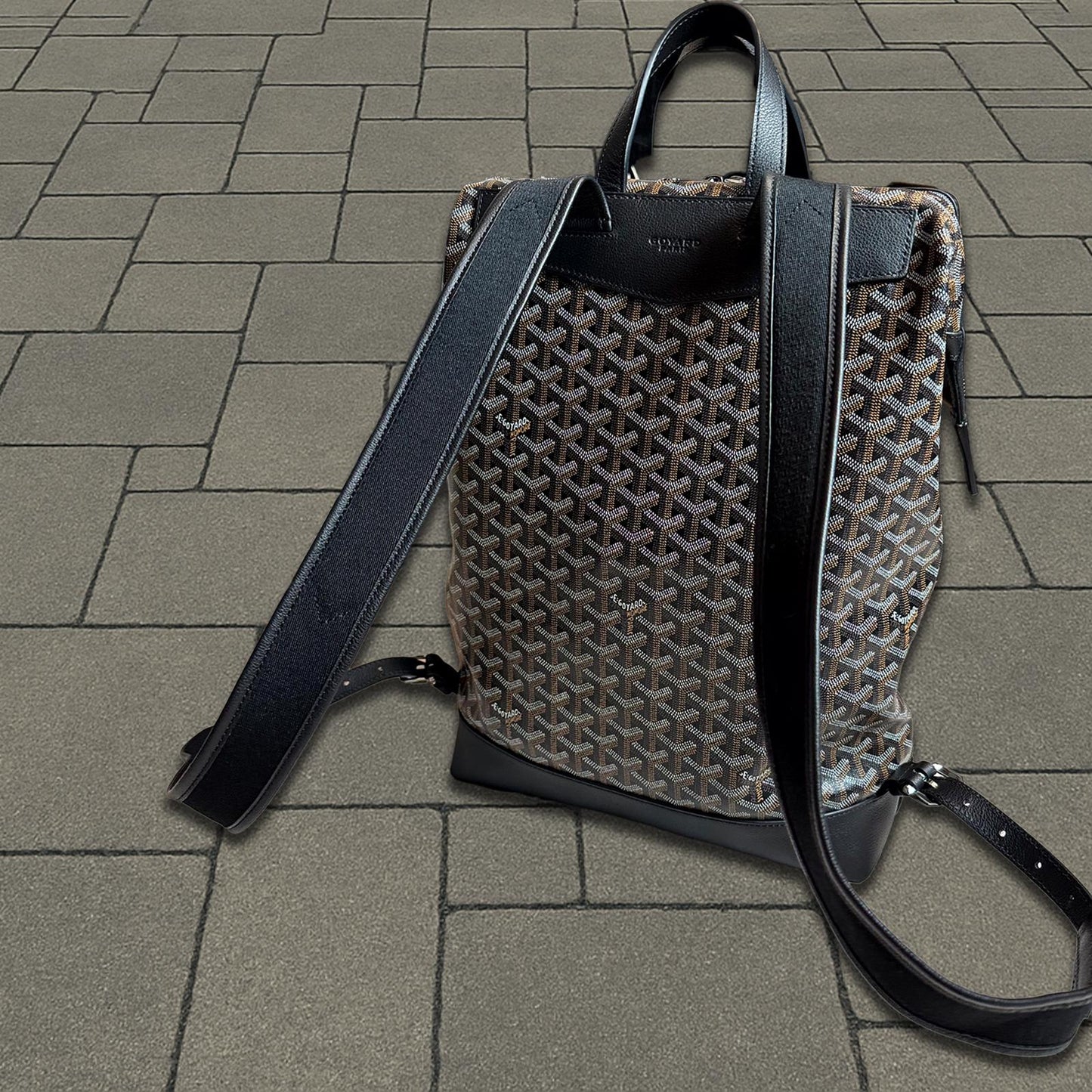 Goyard Black Cisalpine Backpack