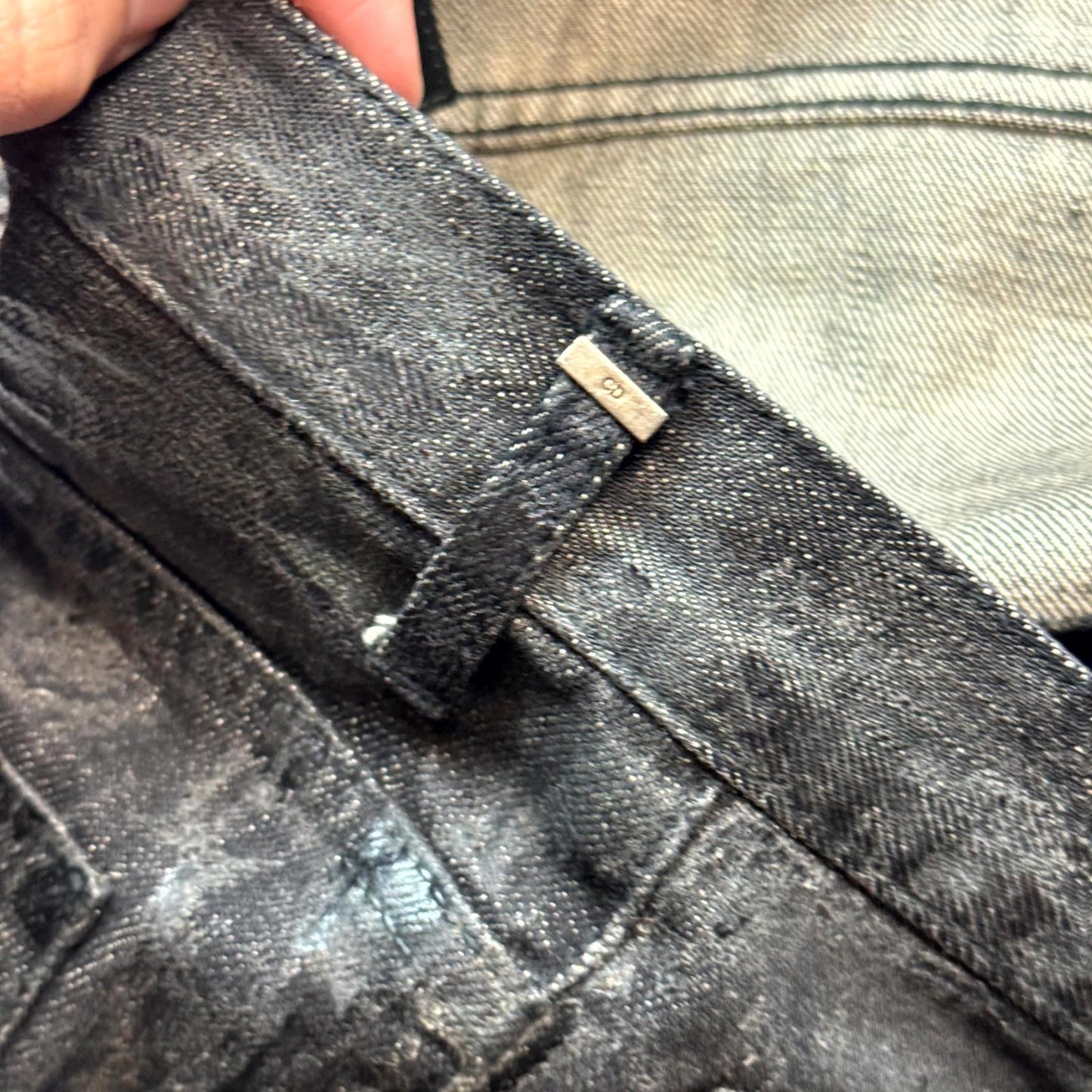 AW05 Dior Homme Black Waxed Luster Denim